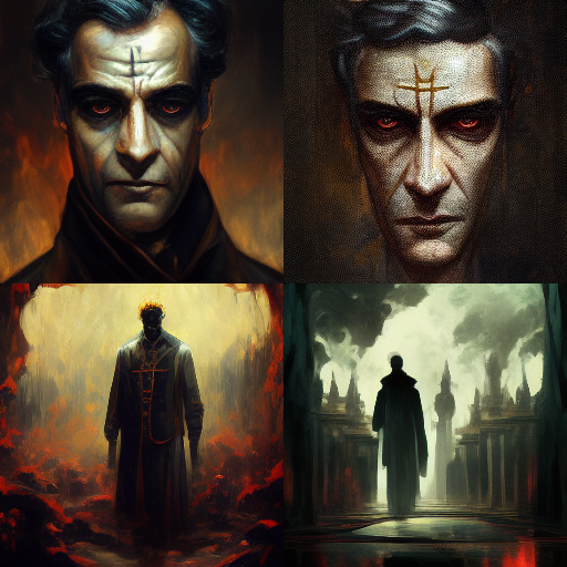 AI generated art - Constantine 2 in dark style